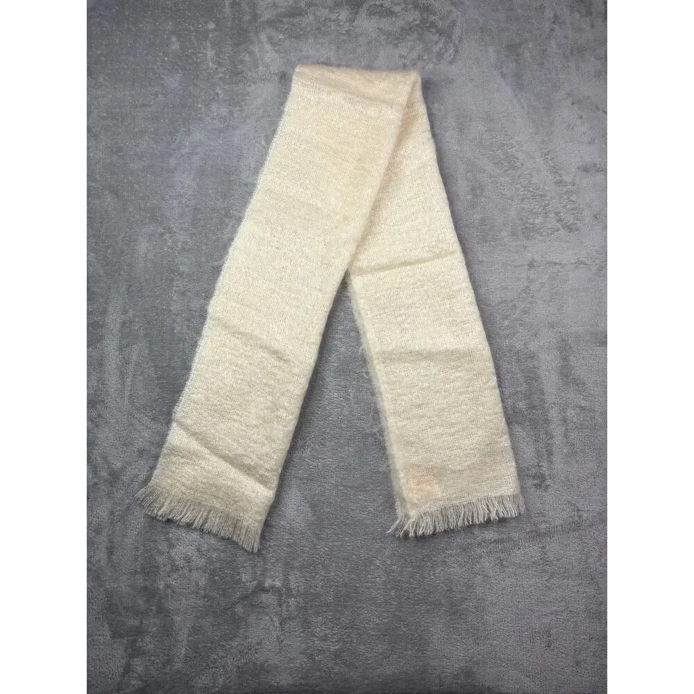 Vintage Scottish Mohair‎ scarf-Fringe Wool Blend